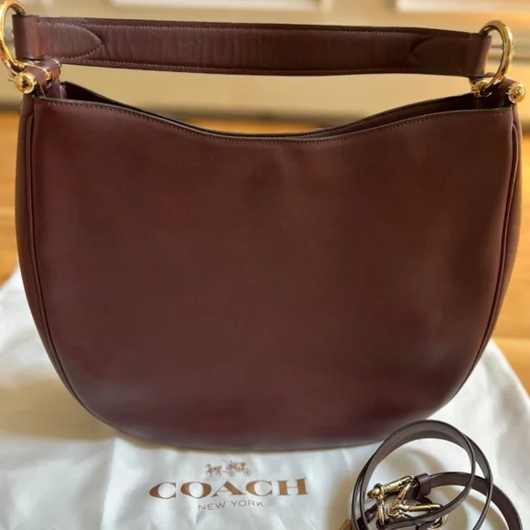 Coach Nomad Hobo Glove Tanned Leather Oxblood - Picture 3 of 12
